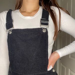Black Corduroy overalls